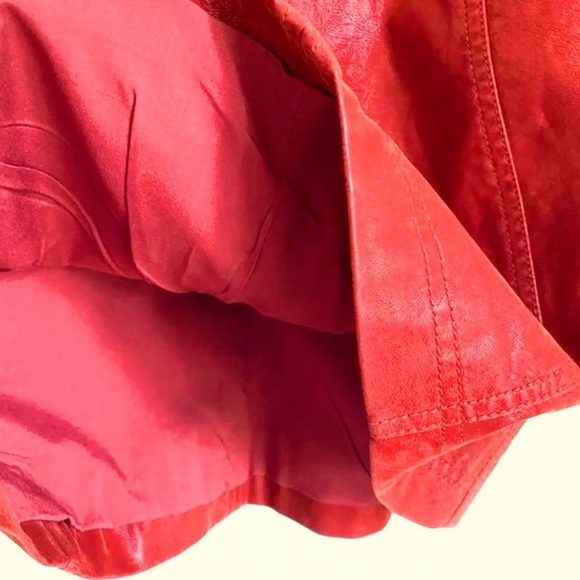 FREE PEOPLE Modern Femme Faux-Leather/ Suede Micro Mini Skirt, red - Picture 6 of 7